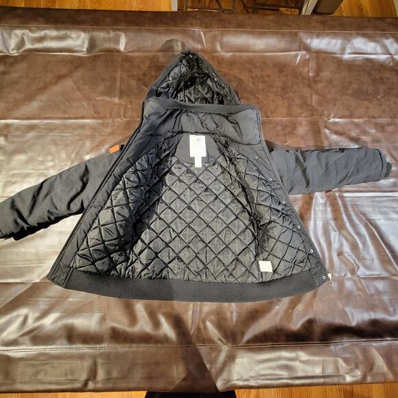 Element Eden Coats Puffer Inner Quilted Full Zip Hooded Jacket Black Womens S - Picture 3 of 8